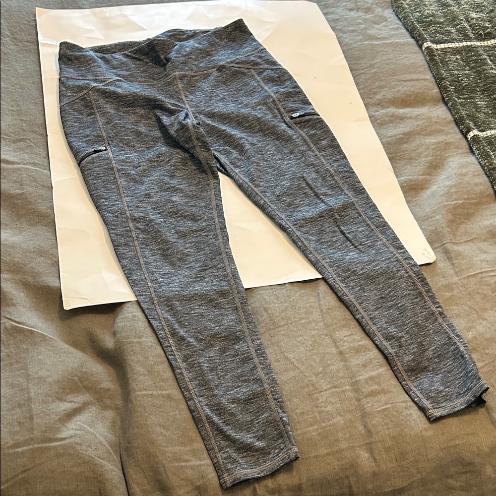 Athleta Gray High-Waisted Leggings